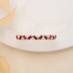 14K Solid Gold Ruby and Natural Diamond Garland Ring - Image 4