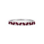 14K Solid Gold Ruby and Natural Diamond Garland Ring - Image 2