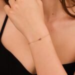 18k Solid Gold Ruby Birthstone Bracelet - Image 4