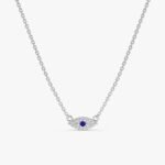 Sapphire & Natural Diamonds Eye Necklace - 图片 5