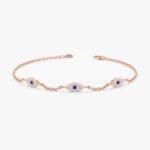 Sapphire Diamond Eye Station Bracelet - Image 5