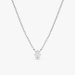 Single Natural Diamond Hamsa Necklace - Image 3