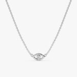 Single Natural Diamond Lucky Eye Necklace - Image 3