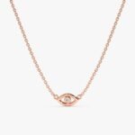 Single Natural Diamond Lucky Eye Necklace - Image 2