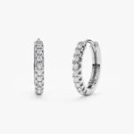 Small Natural Diamond Huggies - Image 4