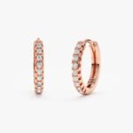 Small Natural Diamond Huggies - Image 3