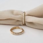 Small Natural Diamond Huggies - Image 5