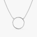 Solid Gold Circle Of Life Necklace - 图片 3