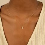 Solid Gold Natural Diamond Bumblebee Necklace - Image 6