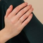 14K Solid Gold Natural Diamond Dot Ring - 图片 3