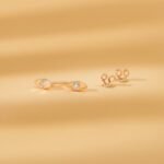 Solid Gold Natural Diamond Eye Studs - Image 5