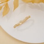14K Solid Gold Square Design Natural Diamond Ring - Image 3