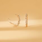 Stacked Baguette Natural Diamond Hoops - 图片 3