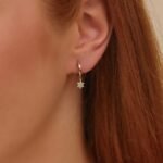 Star of David Natural Diamond Charm Huggies - Image 5