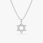 Star of David Natural Diamond Charm Necklace - Image 5
