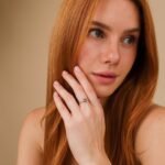 14K Solid Gold Teal Sapphire and Diamond Engagement Ring - Image 4