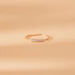 14K Solid Gold Thin 7 Natural Diamond Ring - Image 4