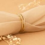 14K Solid Gold Three Line Natural Diamond Crossover Ring - 图片 5