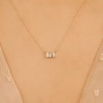 Triple Baguette Natural Diamond Cluster Necklace - Image 5