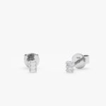 Triple Baguette Diamond Studs - Image 2