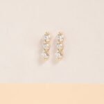 Triple Natural Diamond Bar Studs - Image 4