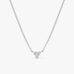 Triple Natural Diamond Cluster Necklace - Image 4