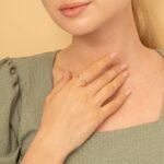 14K Solid Gold Triple Natural Diamond Cluster Ring - Image 4