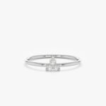 14K Solid Gold Triple Natural Diamond Cluster Ring - Image 2