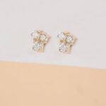 Triple Natural Diamond Cluster Studs - Image 2