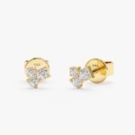 Triple Natural Diamond Cluster Studs - Image 3