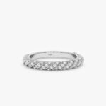 14k Gold Twisted Dome Moissanite Diamond Ring - 图片 4