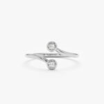 Vertical Diamond Open Ring