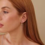 Wavy Natural Diamond Hoop Earrings - Image 4