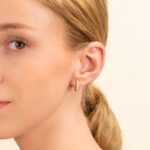 Zig Zag Natural Diamond Cluster Hoops - Image 5