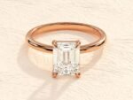 4 Prong Emerald Cut Lab Grown Diamond 3ct Engagement Ring - 图片 3