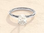 Oval Engagement Ring in 14k Solid Gold / 1 ct Oval Lab Grown Diamond Engagement Rings - 图片 5