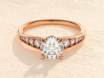 14K Solid Gold Round Cut Lab Grown Diamond Ring 1.00 ct Promise Ring - 图片 8