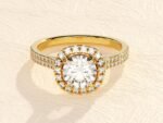 Halo Ring 3ct Lab Grown Diamond Engagement Ring - 图片 4