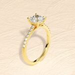 Cushion Cut 2 ct Lab Grown Diamond Prong Setting Engagement Ring - 图片 3