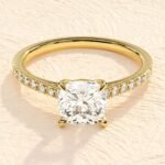 Cushion Cut 2 ct Lab Grown Diamond Prong Setting Engagement Ring - 图片 6