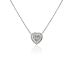 18k Gold Natural Diamond Heart Necklace