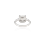 14K White Gold Natural Diamond Baguette Ring - Image 3