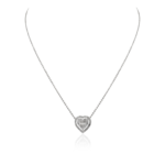 18k Gold Natural Diamond Heart Necklace - Image 4