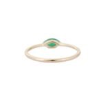 18K Solid Gold Emerald Precious Gold Ring - 图片 4