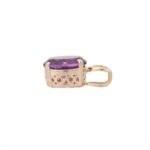 14K Solid Gold Amethyst Stone Pendant - 图片 4