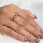 14K Solid Gold Oval Cut Aquamarine Ring - Image 4