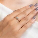 14K Solid Gold Oval Cut Aquamarine Ring - Image 2