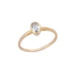 14K Solid Gold Aquamarine Ring - Image 2