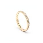 14K Solid Gold Natural Diamond Full Eternity Band - Image 3