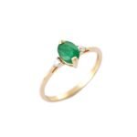 14K Solid Gold Emerald Ring - 图片 3